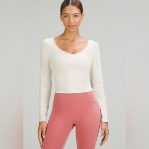Sz 12 Lululemon Align Long Sleeve Ivory Top